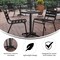 Emma and Oliver 23.5'' Round Aluminum Indoor-Outdoor Table Set with 2 Slat Back Chairs